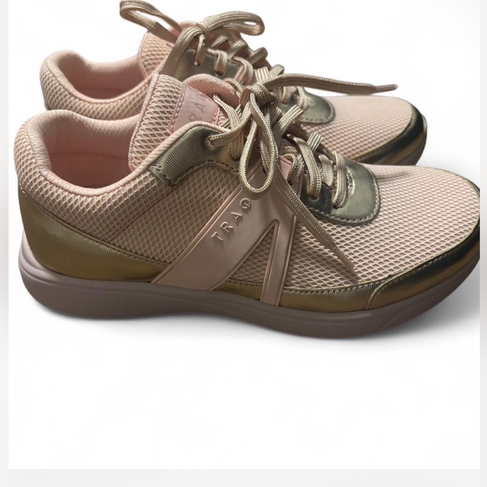 Women's Pink and Gold Sneakers